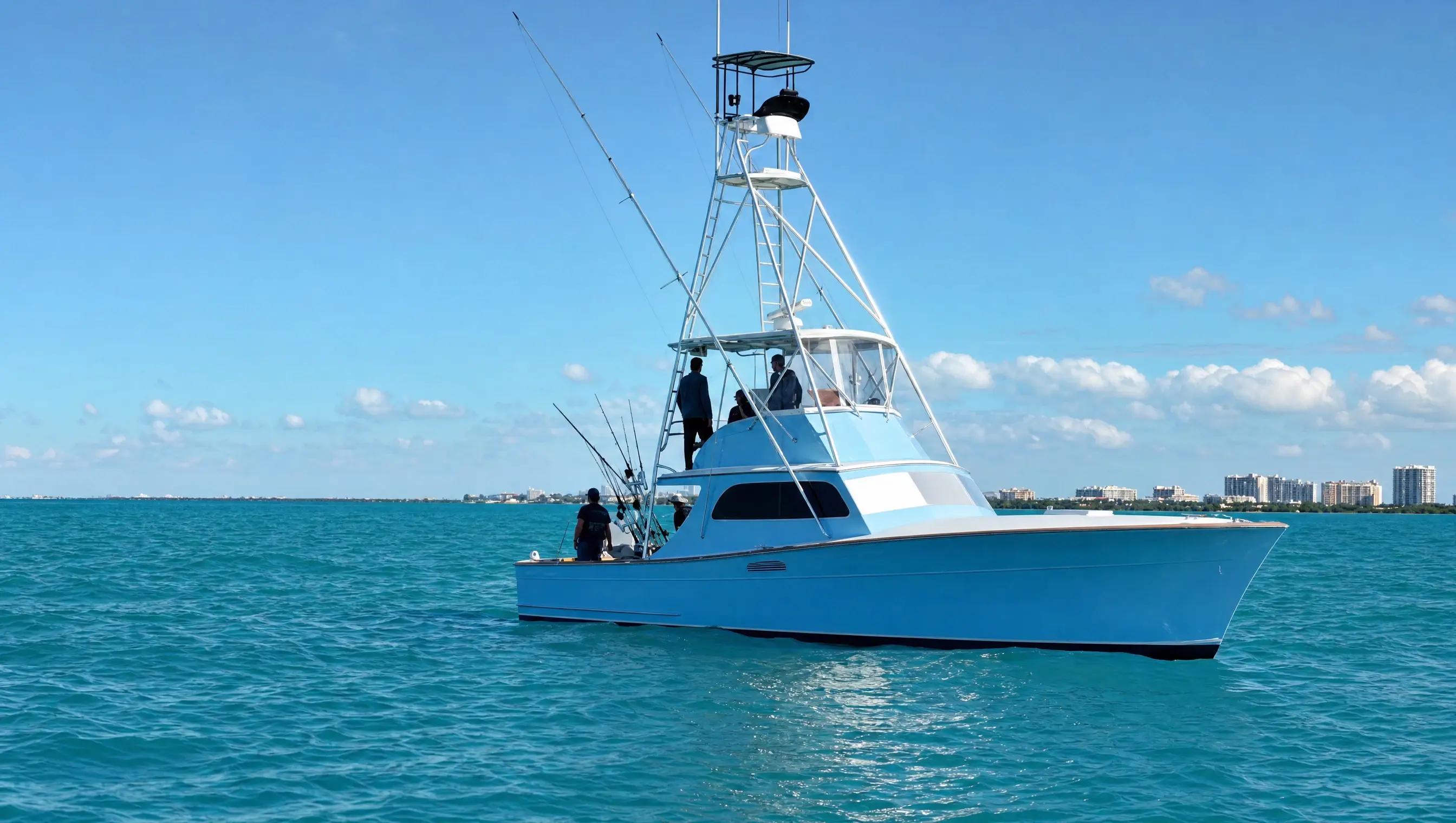Just Cuz on the turquoise water